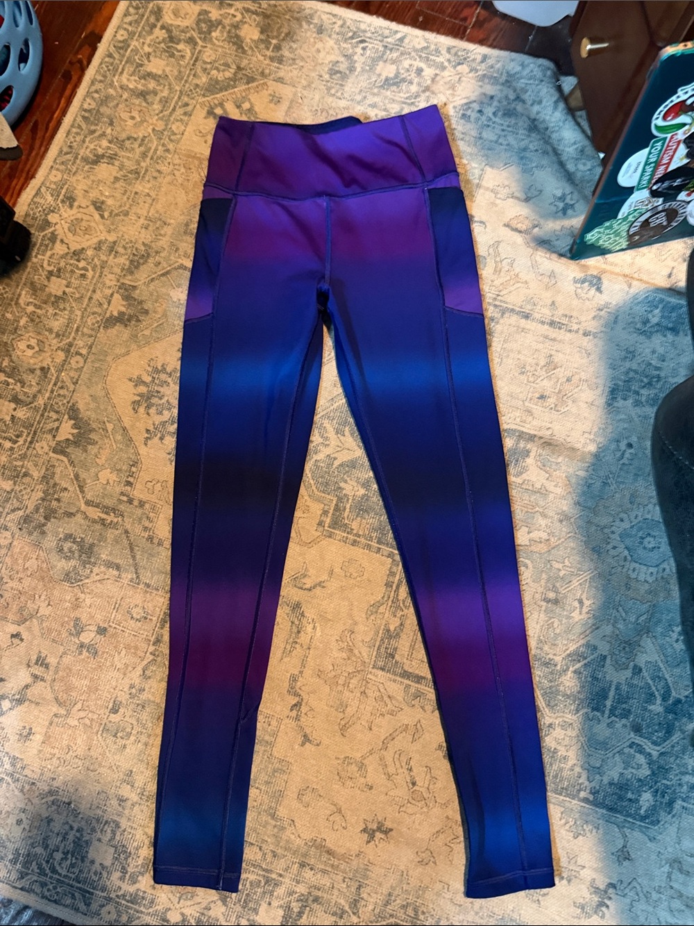 Victoria's Secret Purple and Blue Gradient Active Leggings